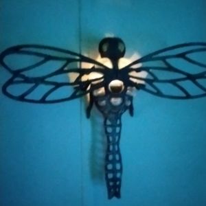 Dragon fly out door candle burner .